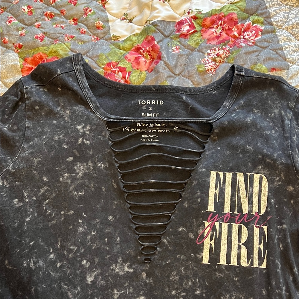 SOLD! Torrid Black Cutout Tee
